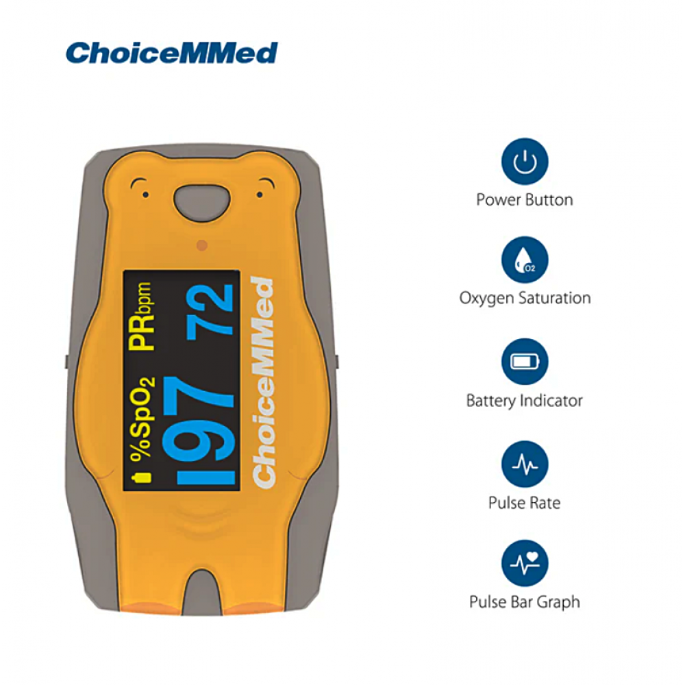 Παιδικό Παλμικό Οξύμετρο Δακτύλου "Αρκουδάκι" ChoiceMMed MD300-C52. 0801104. 