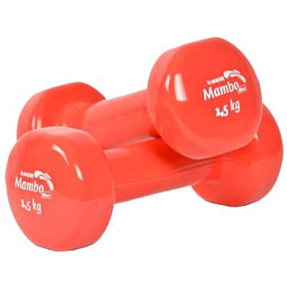 Αλτήρας Χεριών Mambo Max Dumbbell MVS με Επικάλυψη Βινυλίου. 1,500Kg. Κόκκινο. 1Τεμάχιο. AC-3293. 