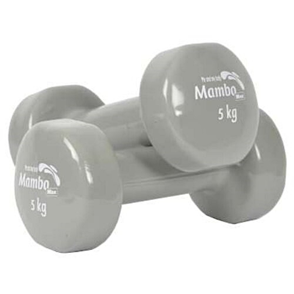 Αλτήρας Χεριών Mambo Max Dumbbell MVS με Επικάλυψη Βινυλίου. 5,0Kg. Γκρι. 1Τεμάχιο. AC-3297. 