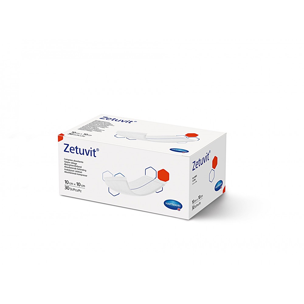 Zetuvit® Non-Sterile Απορροφητικά Επιθέματα Γάζας. Μη Αποστειρωμένα. 10x10cm. 30 Τεμάχια. 4138018. 