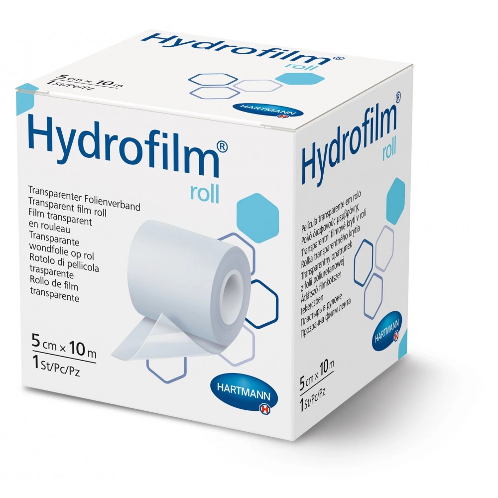 Hydrofilm® Roll Αδιάβροχη Διαφανής Ταινία Στερέωσης Επιθεμάτων Τραύματος. 10m x 5cm. 1Τεμάχιο. 6857901. 