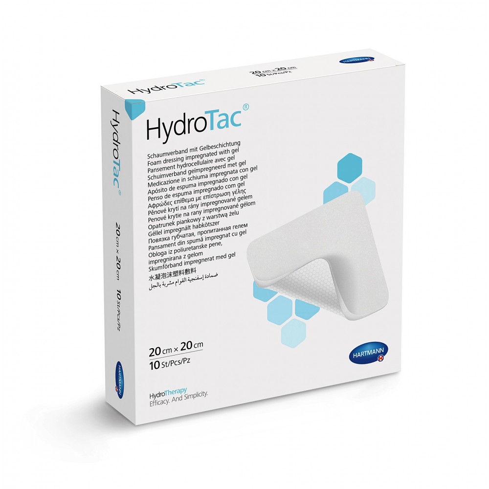 HydroTac® Αφρώδες Επίθεμα με Επίστρωση Υδρογέλης. 20x20cm. 10 Τεμάχια. 6858423.