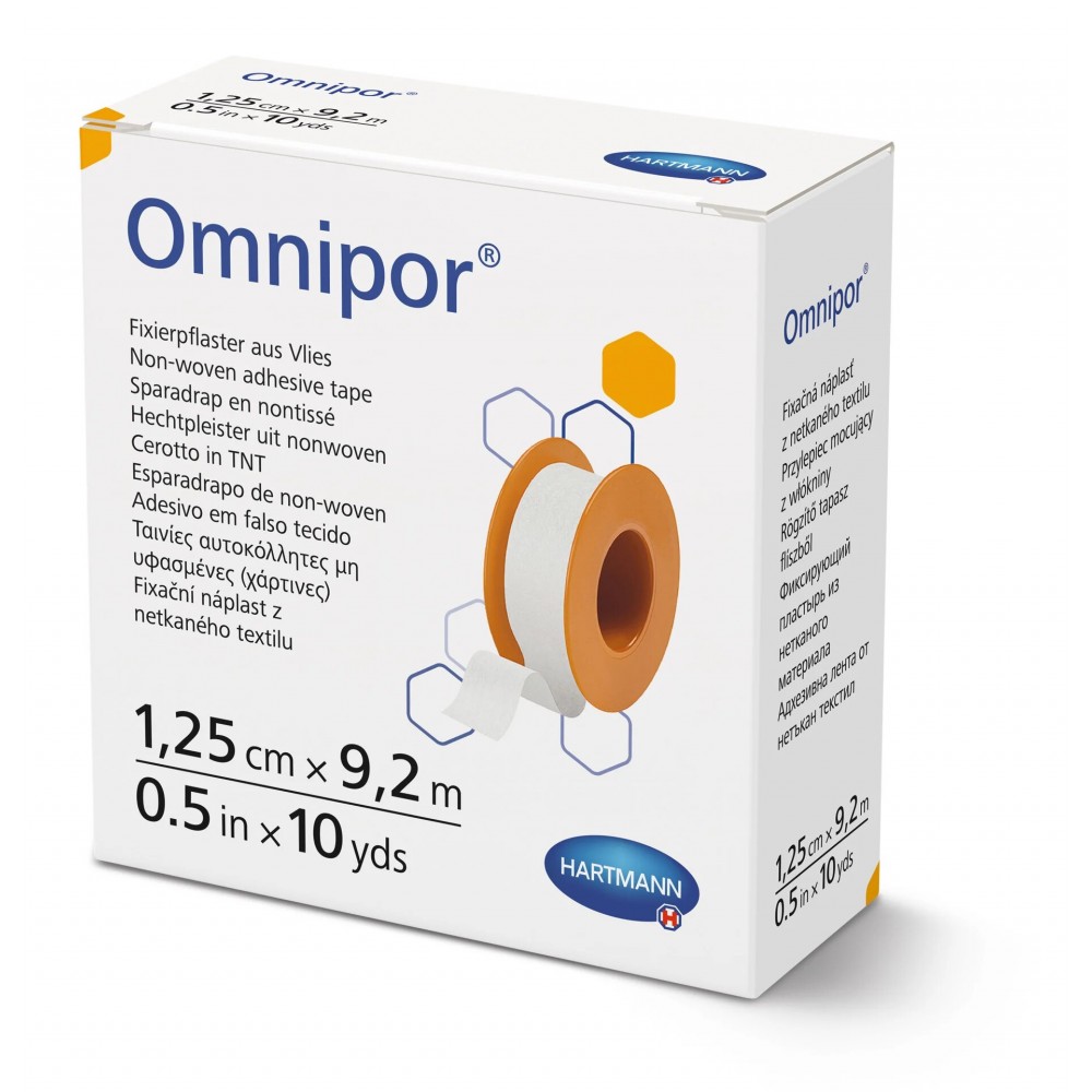 Omnipor® Αυτοκόλλητη Ταινία Στερέωσης Γενικής Χρήσης. Λευκό Μη Υφασμένο Υλικό σε Καρούλι. 9,2m x 1,25cm. 1Τεμάχιο. 9004242.