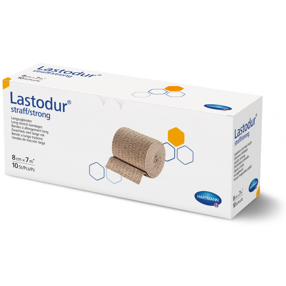 Lastodur® Strong Συμπιεστικός Επίδεσμος Υψηλής Έκτασης 180%. 7m x 8cm. 10Τεμάχια. 9316325. 