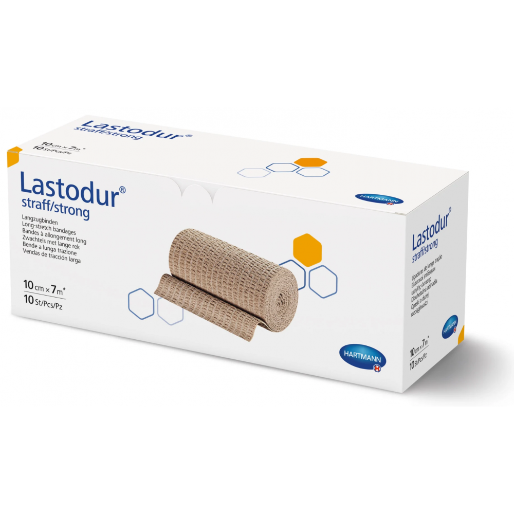 Lastodur® Strong Συμπιεστικός Επίδεσμος Υψηλής Έκτασης 180%. 7m x 10cm. 10Τεμάχια. 9316335.