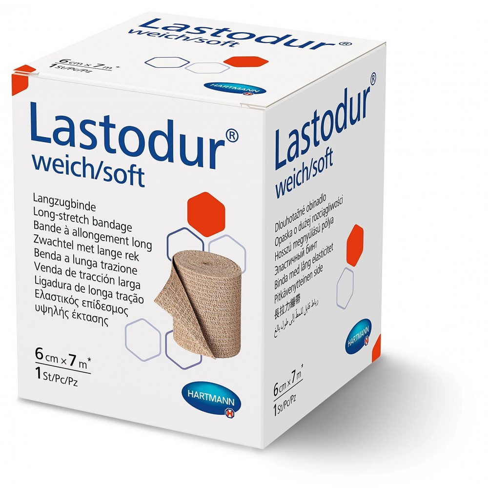 Lastodur® Soft Συμπιεστικός Επίδεσμος Υψηλής Έκτασης 160%. 7m x 6cm. 1Τεμάχιο. 9316531.