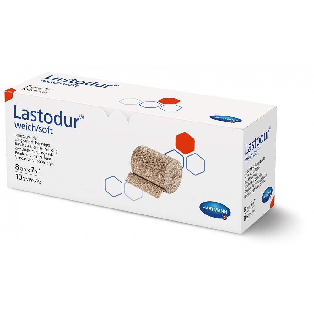 Lastodur® Soft Συμπιεστικός Επίδεσμος Υψηλής Έκτασης 160%. 7m x 8cm. 10Τεμάχια. 9316365. 