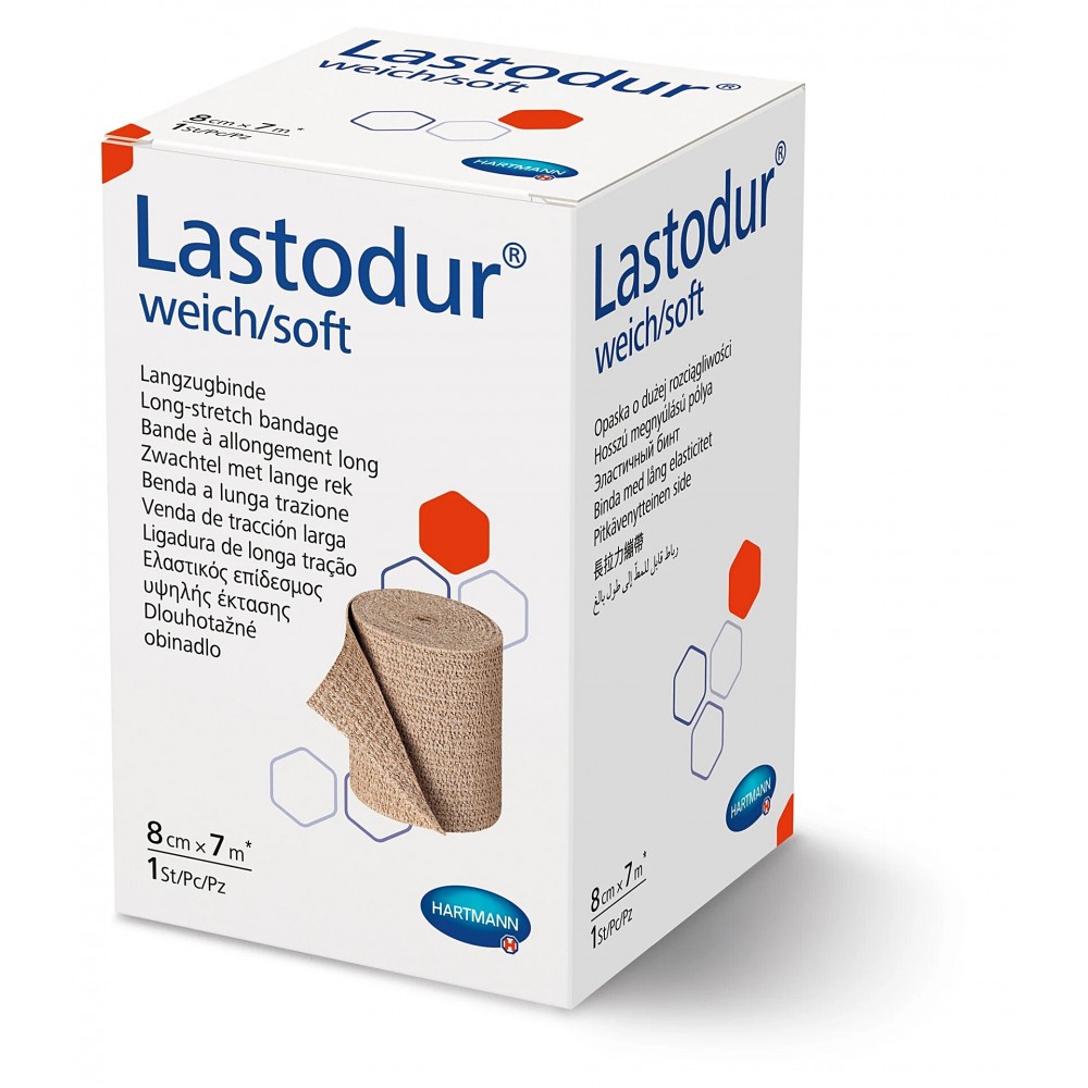 Lastodur® Soft Συμπιεστικός Επίδεσμος Υψηλής Έκτασης 160%. 7m x 8cm. 1Τεμάχιο. 9316541.