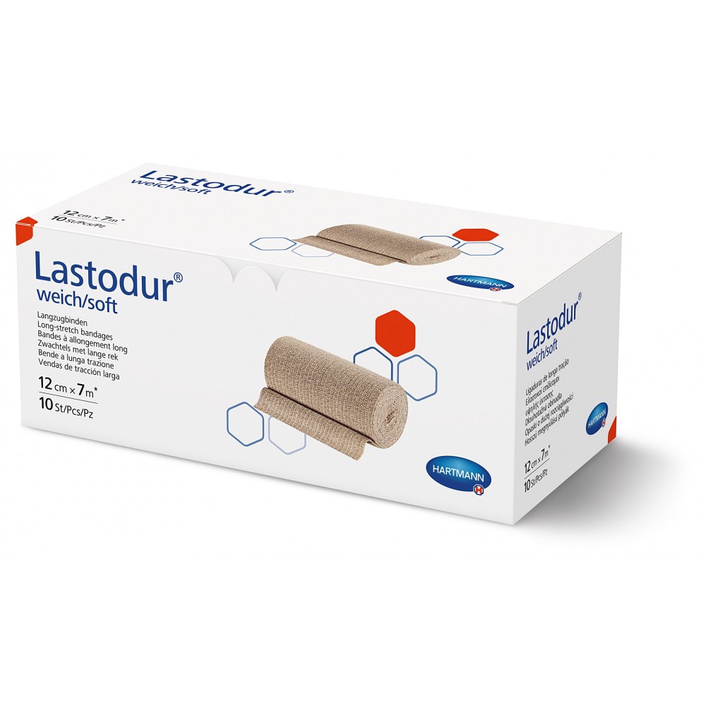 Lastodur® Soft Συμπιεστικός Επίδεσμος Υψηλής Έκτασης 160%. 7m x 12cm. 10Τεμάχια. 9316385. 