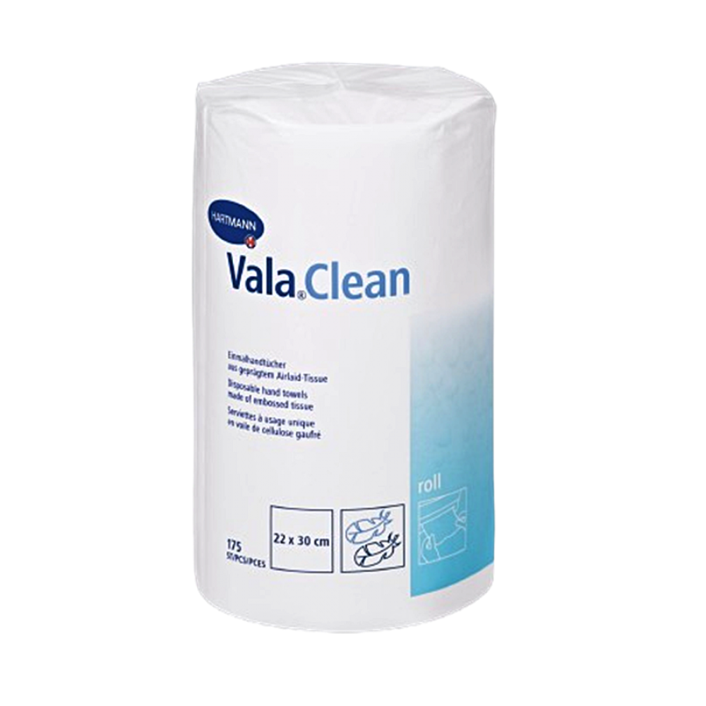 Vala® Clean Roll Χειροπετσέτες Mίας Χρήσης Υψηλής Απορροφητικότητας σε Ρολό. 22x30cm. 175 Τεμάχια. 9922512. 