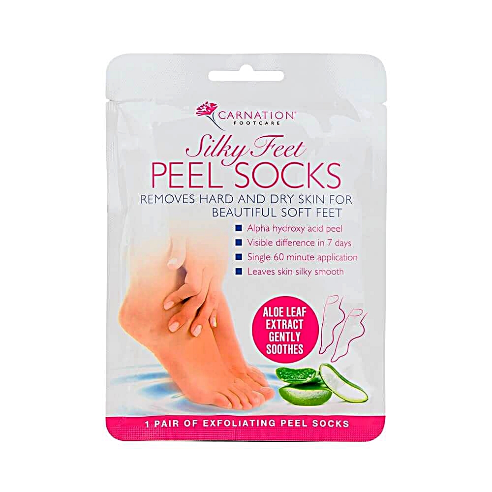 Κάλτσες Απολέπισης Carnation Silky Feet Socks με Γαλακτικό Οξύ & Εκχύλισμα Αλόης. Ζεύγος. 1049 Vican. 