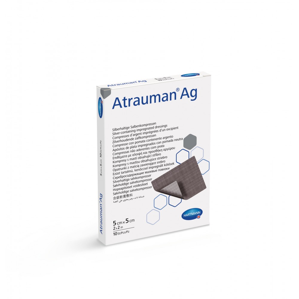 Atrauman® Ag Αντιβακτηριδιακό Επίθεμα με Άργυρο. 5x5cm. 10 Τεμάχια. 4995717. 