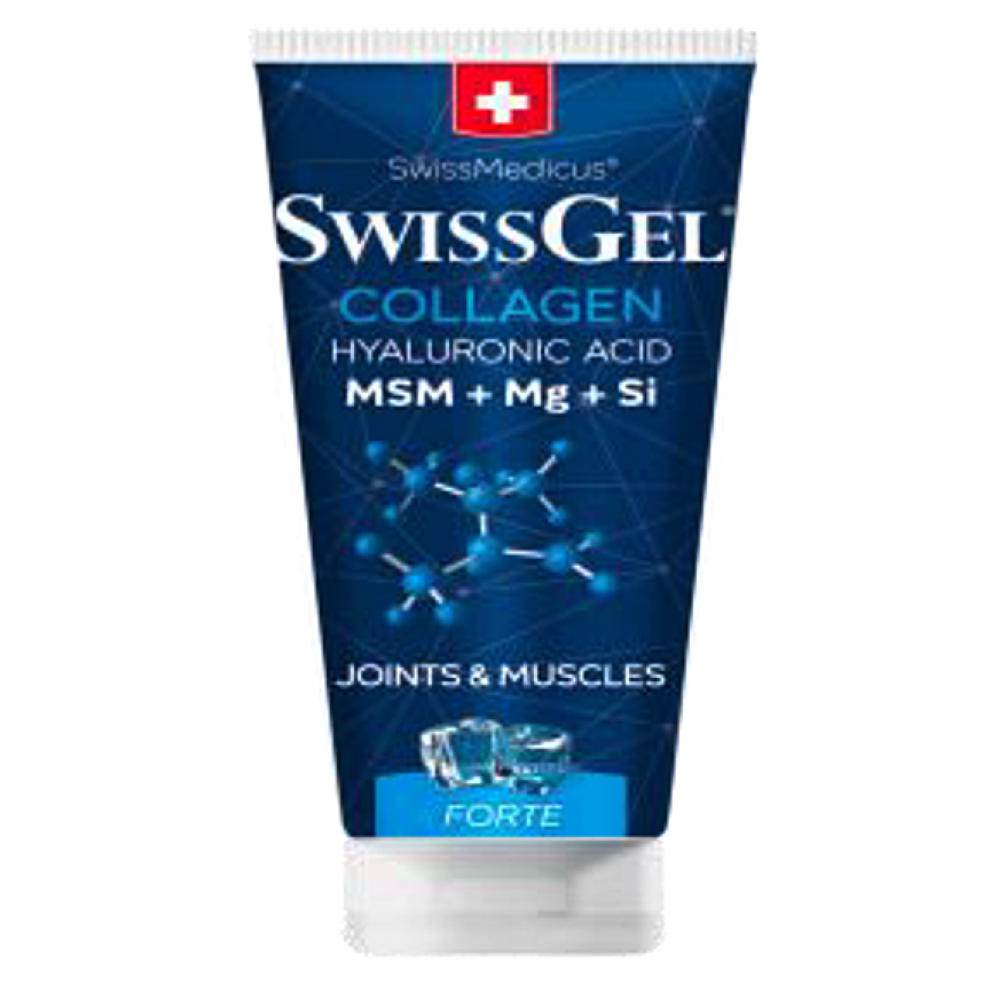 Ψυκτικό Γαλάκτωμα Γέλης Μασάζ Swiss Gel Collagen Forte Cooling για Αρθρώσεις & Μυς με Κολλαγόνο και Βότανα. 200ml. 