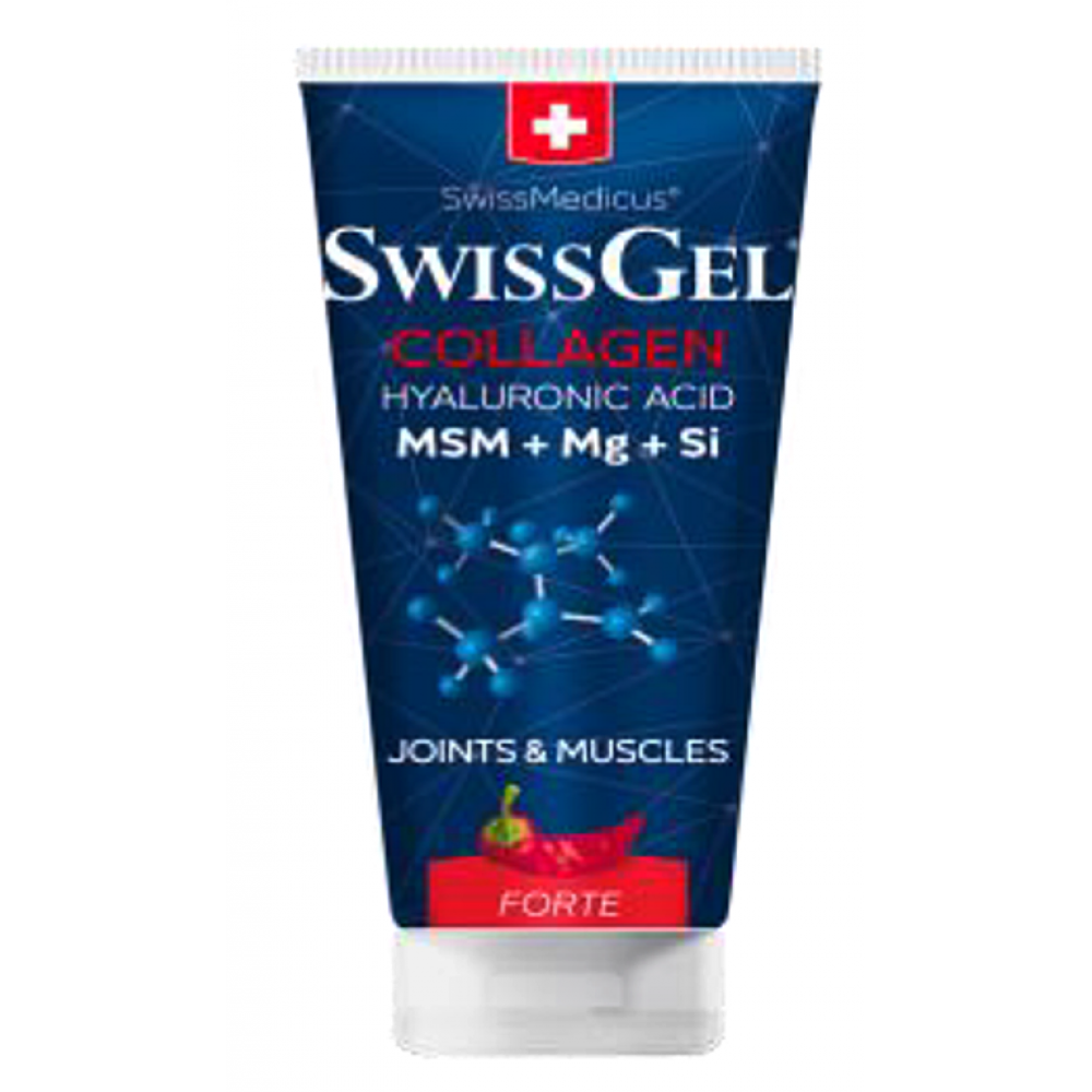 Θερμαντικό Γαλάκτωμα Γέλης Μασάζ Swiss Gel Collagen Forte Warming για Αρθρώσεις & Μυς με Κολλαγόνο και Βότανα. 200ml. 