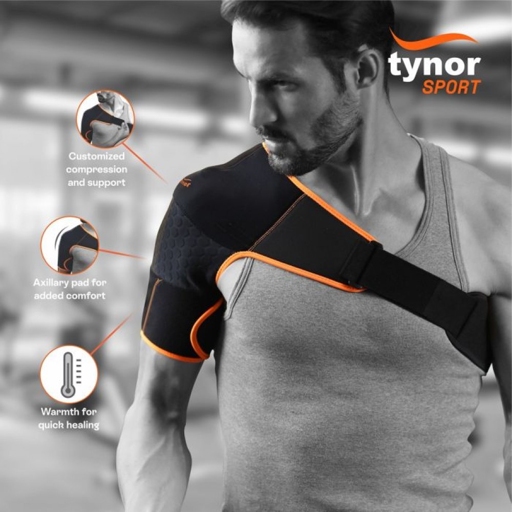 Αθλητική Επωμίδα Neoprene Shoulder Support Double Lock Neo. One Size. Μαύρο. Ortholand. 