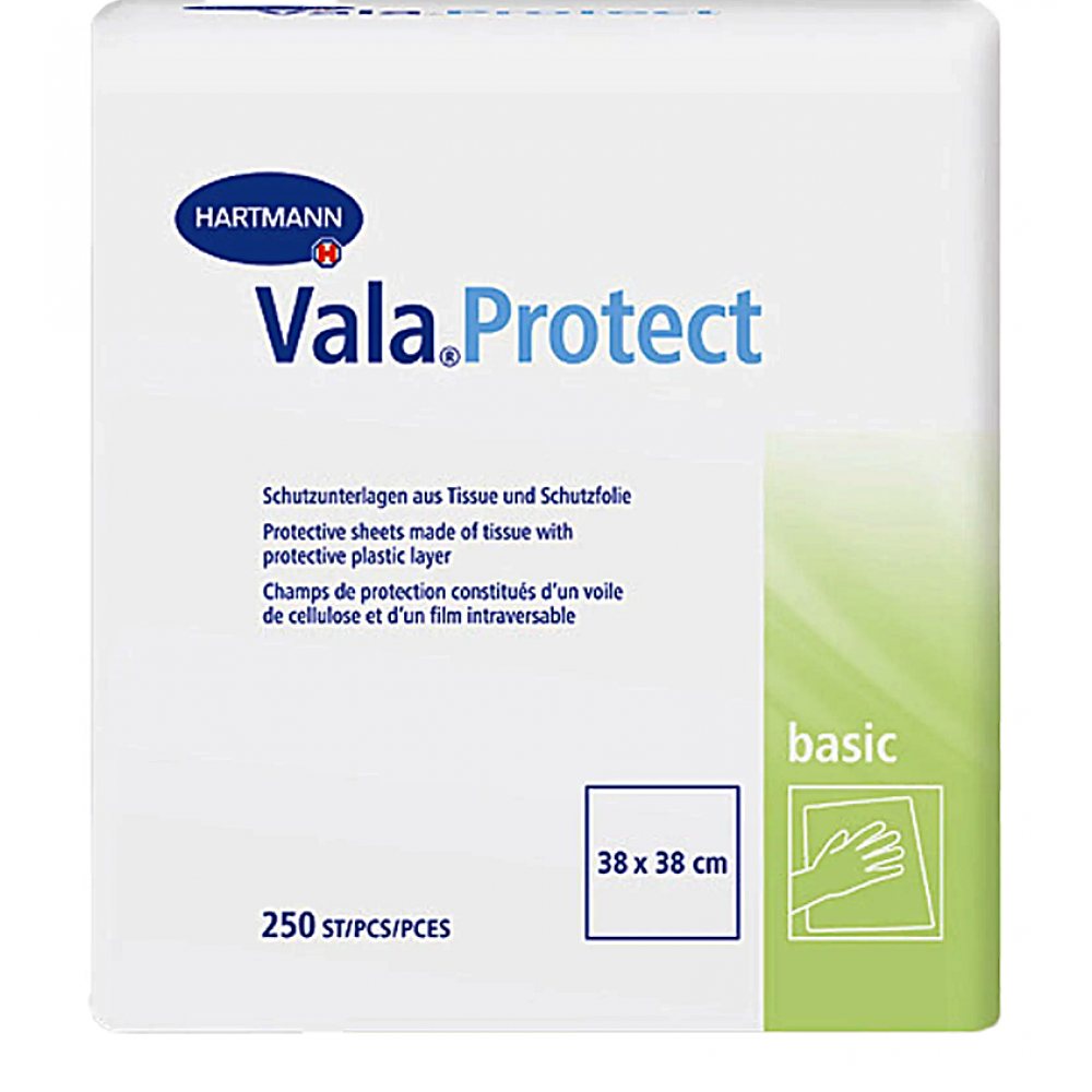 Vala® Protect Basic Προστατευτικά Απορροφητικά Σεντόνια Μίας Χρήσης. 38x40cm. 250 Τεμάχια. 9922260.  	