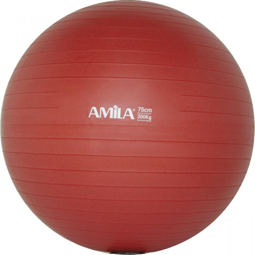 Μπάλα γυμναστικής AMILA GYMBALL 75cm Κόκκινη